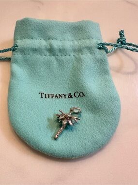 Tiffany & Co. Silver Palm Tree Charm with Tiffany Blue Pouch